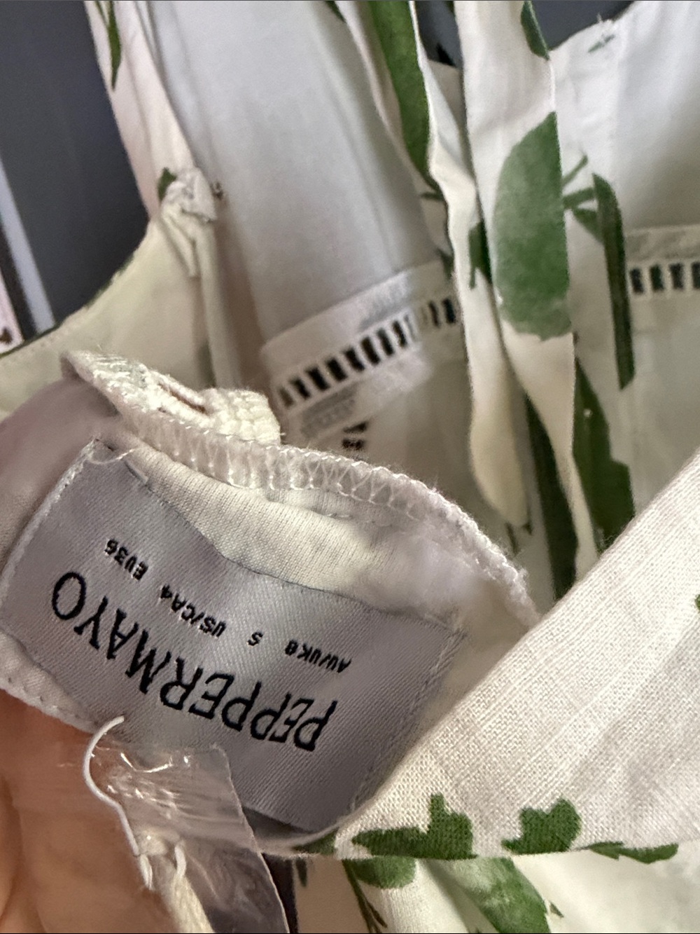 Peppermayo Green Floral Halter Maxi Dress - White & Green - Picture 13 of 13